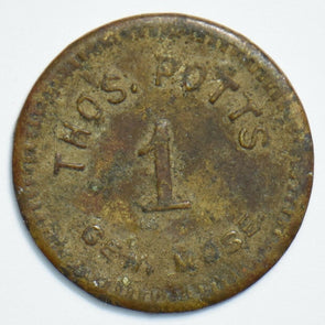 1930 's Trade Merchant Token Thos Potts 198088 combine shipping