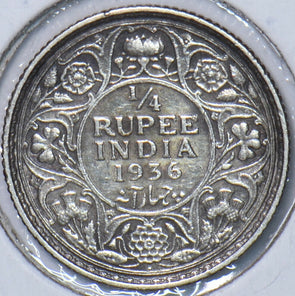 British India 1936 B 1/4 Rupee 194486 combine shipping