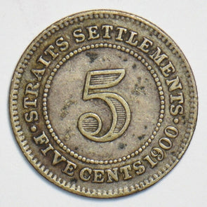 Straits Settlements 1900 5 Cents 153260 combine shipping