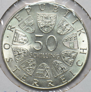 Austria 1972 Silver 50 Schilling 292796 combine shipping