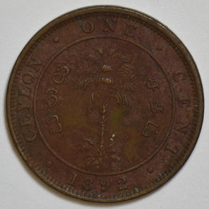 Ceylon 1892 Cent 153131 combine shipping