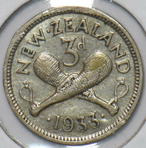 New Zealand 1933 3 Pence 151404 combine shipping