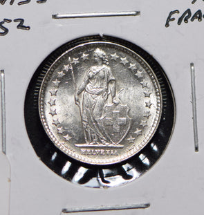 Swiss Cantons 1952 1/2 Francs  292243 combine shipping