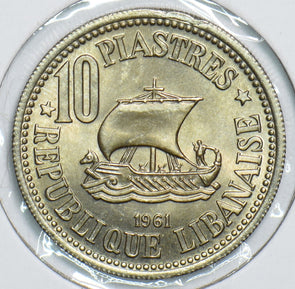 Lebanon 1961 10 Piastres 298994 combine shipping