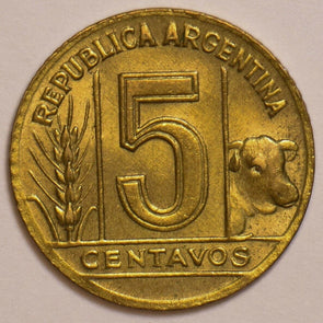 Argentina 1945 5 Centavos Cow animal 240695 combine shipping