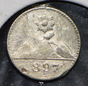 Guatemala 1897 5 Stars 1/4 Real  901633 combine shipping