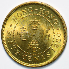Hong Kong 1980 50 Cents 294094 combine shipping