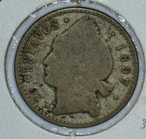 Dominican Republic 1897 Silver 20 Centavos 291082 combine shipping