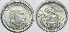 Spain 1957 5 Pesetas 241083 combine shipping