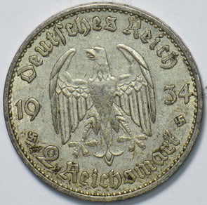 Germany 1934 2 Mark Eagle animal 193440 combine shipping