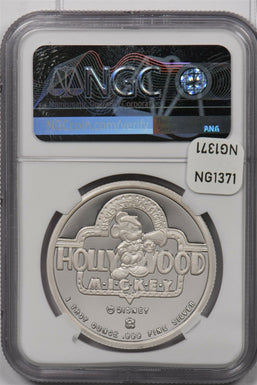 1989 silver NGC PF 69UC Hollywood Mickey 1Oz Silver NG1371 combine shipping