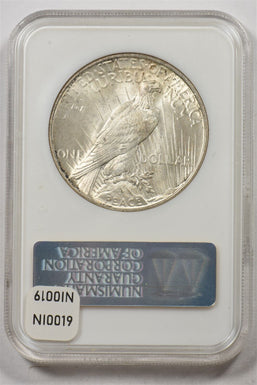 1925-S Peace Dollar Silver NGC MS63 NI0019