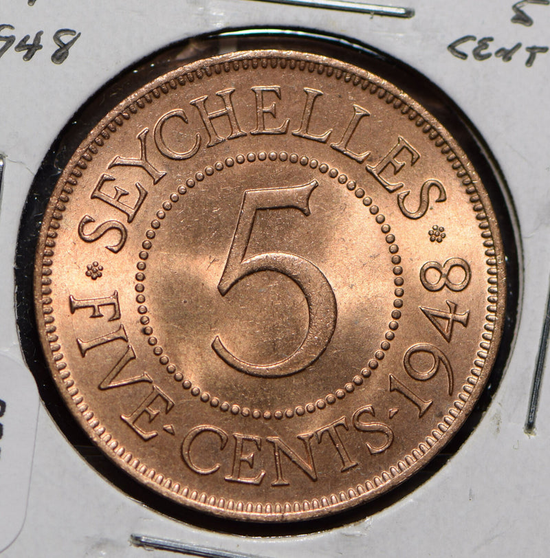 Seychelles 1948 5 Cents  191086 combine shipping
