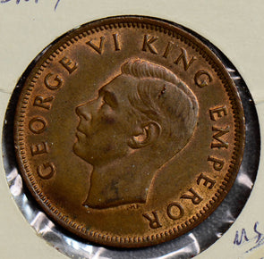 New Zealand 1942 1/2 Penny half N0108 combine shipping