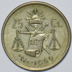 Mexico 1950 25 Centavos Eagle with Snake animal 903423 combine shipping