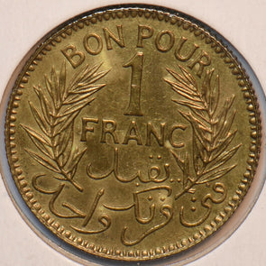Tunisia 1941 AH1360 Franc 294184 combine shipping