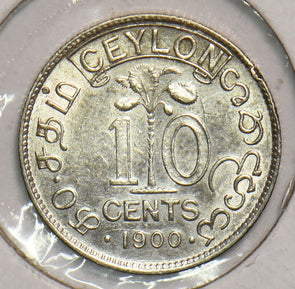 Ceylon 1900 10 Cents Sri Lanka 1796 - 1948 199041 combine shipping