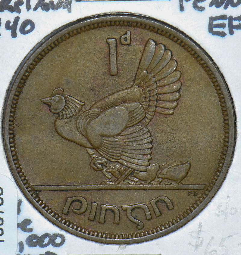 Ireland 1940 Penny Hen with Chicks animal 190785 combine shipping
