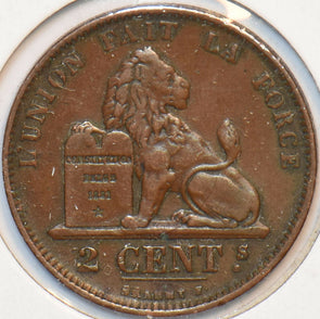 Belgium 1870 2 Cents Lion animal 195418 combine shipping