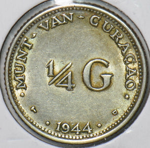 Netherlands Antilles 1944 D 1/4 Gulden Curacao 151336 combine shipping