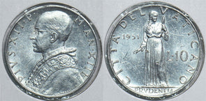 Vatican 1951 10 Lire 198609 combine shipping