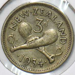 New Zealand 1934 3 Pence 903178 combine shipping