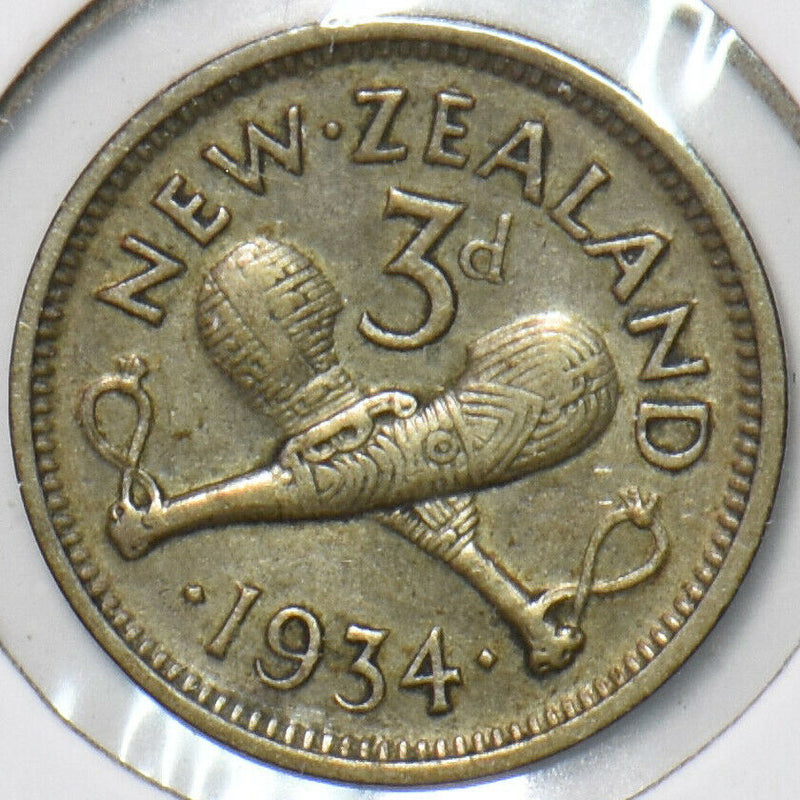 New Zealand 1934 3 Pence 903178 combine shipping