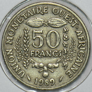 West African States 1989 50 Francs 152603 combine shipping