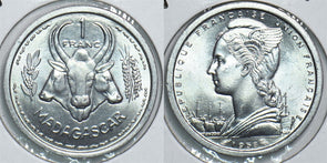 Madagascar 1958 Franc Ox animal 198343 combine shipping