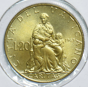 Vatican 1963 20 Lire 241052 combine shipping
