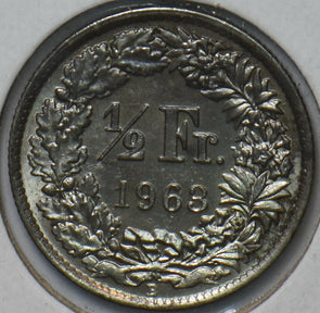 Switzerland 1963 1/2 Franc 193360 combine shipping