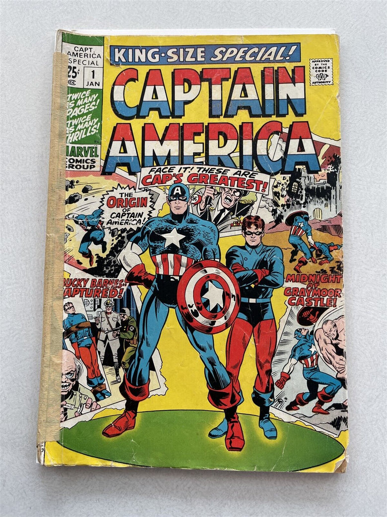 Captain America King-Size Special Issue#1 January 1971 Copy repaired on spine wi