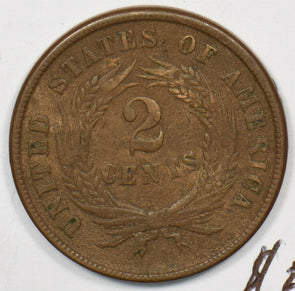 1865 Two Cents XF U0198