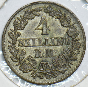 Denmark 1867 RH 4 Skilling Rigsmont 198340 combine shipping