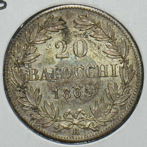 Vatican 1865 R 20 Baiocchi Papal states 296925 combine shipping