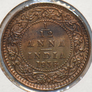 British India 1936 1/12 Anna UNC 151300 combine shipping