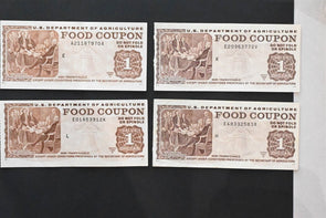 US 1988 A-98B USDA $1 Food Coupons AU-UNC Lot of 8 RC0720 combine shipping