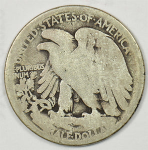 1921 Walking Liberty Half Dollar 90% silver AG U0413