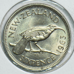 New Zealand 1963 6 Pence Bird animal 197899 combine shipping