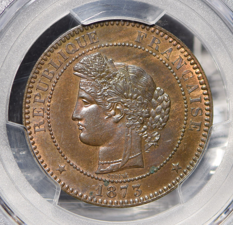 France 1873 10 Centimes PCGS MS64BN Gad-265a PC0576 combine shipping