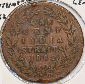 Straits Settlements 1862 Cent 194013 combine shipping