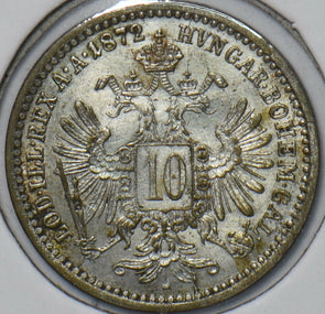 Austria 1872 10 Kreuzer Eagle animal 195299 combine shipping