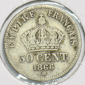 France 1866 BB 50 Centimes 153335 combine shipping