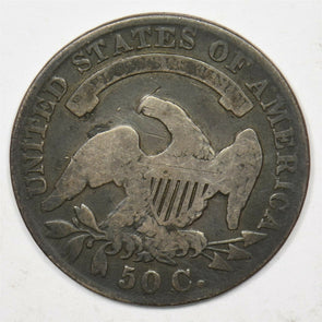 1830 Capped Bust Half Dollar 90% silver Abt VG U0222