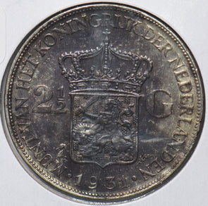 Netherlands 1931 2 1/2 Gulden 294676 combine shipping