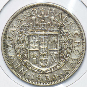 New Zealand 1934 1/2 Crown Ram animal George V 150577 combine shipping