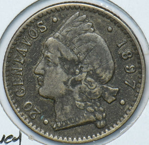 Dominican Republic 1897 A 20 Centavos Victor David Brenner 294969 combine shippi