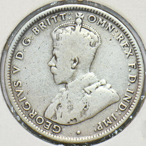 Australia 1911 Georgivs V Shilling Kangaroo animal Ostrich VG Silver 901970 comb