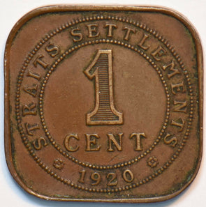 Straits Settlements 1920 Cent George V 902251 combine shipping