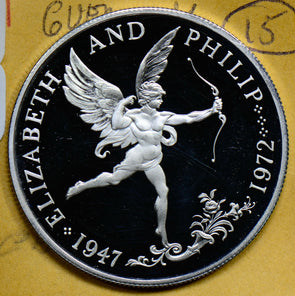 G0030 Guernsey 1972  25 Pence cupid silver  combine shipping